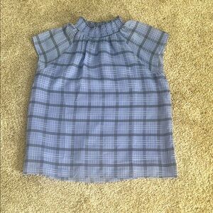Loft Blue Plaid Shirt. Size Small.